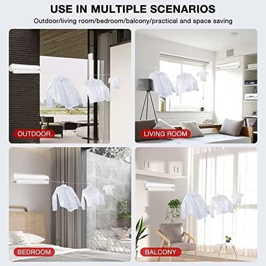 Retractable 4-Line Clothes Drying Rack – Wall Mounted