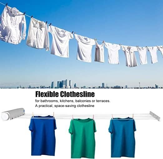 Retractable 4-Line Clothes Drying Rack – Wall Mounted